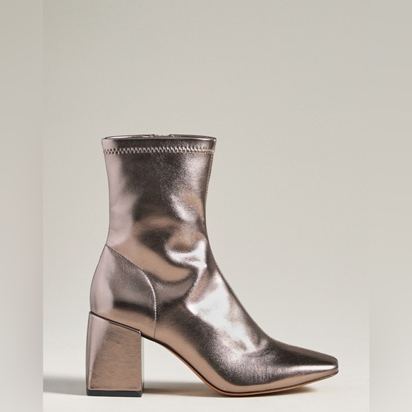 Silent D Carina Heeled Ankle Boots in Slate - Picture 1 of 3
